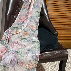 Multicolored Long Floral Scarf